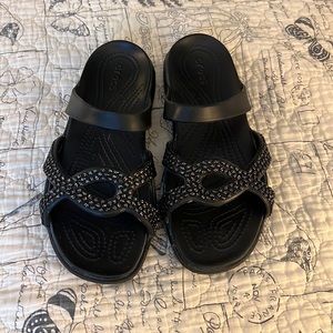 Black Croc Sandal. Only worn a couple of times.